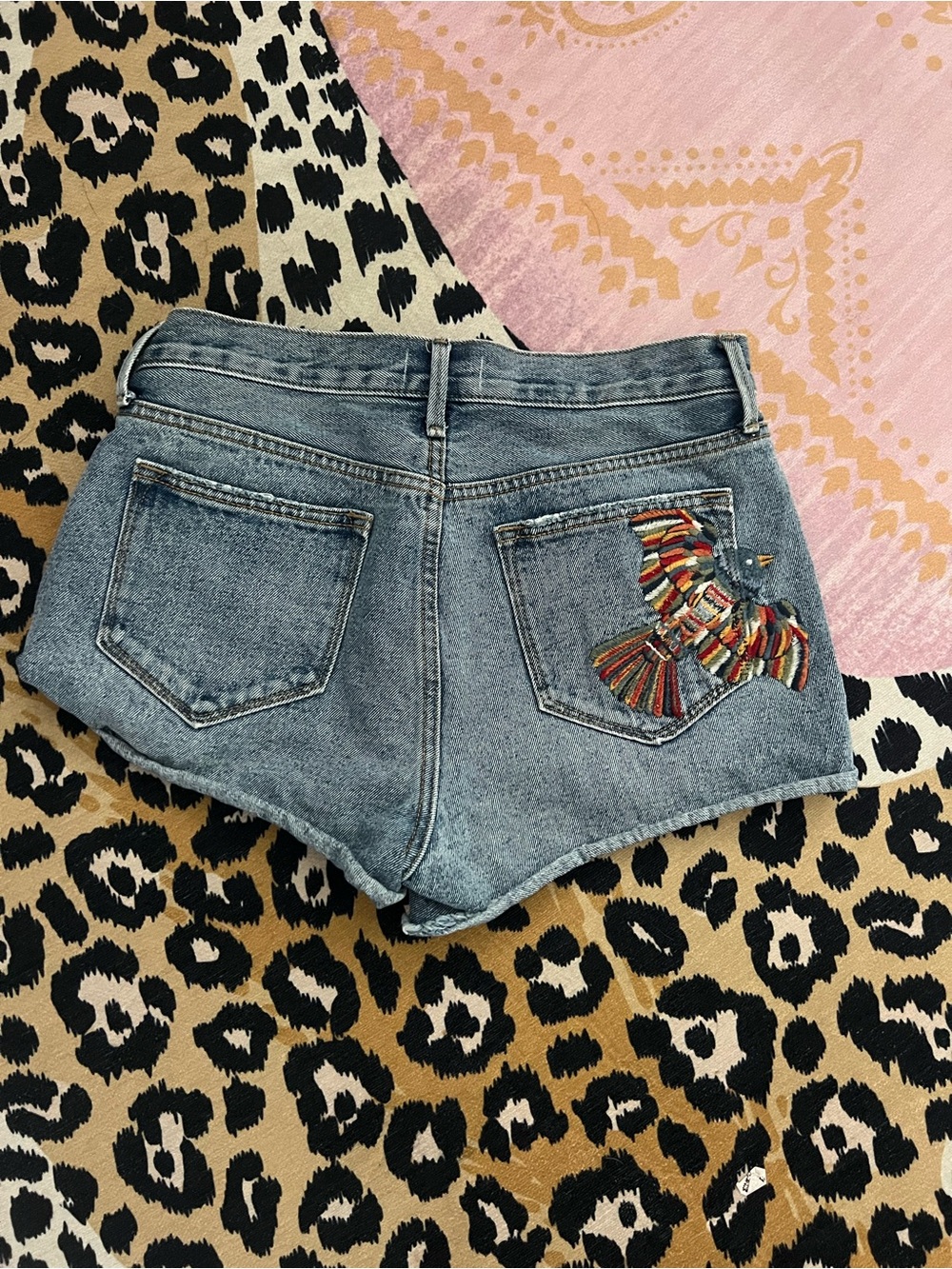 DRIFTWOOD Denim Goldie Jean Embroidered Shorts - Picture 2 of 4